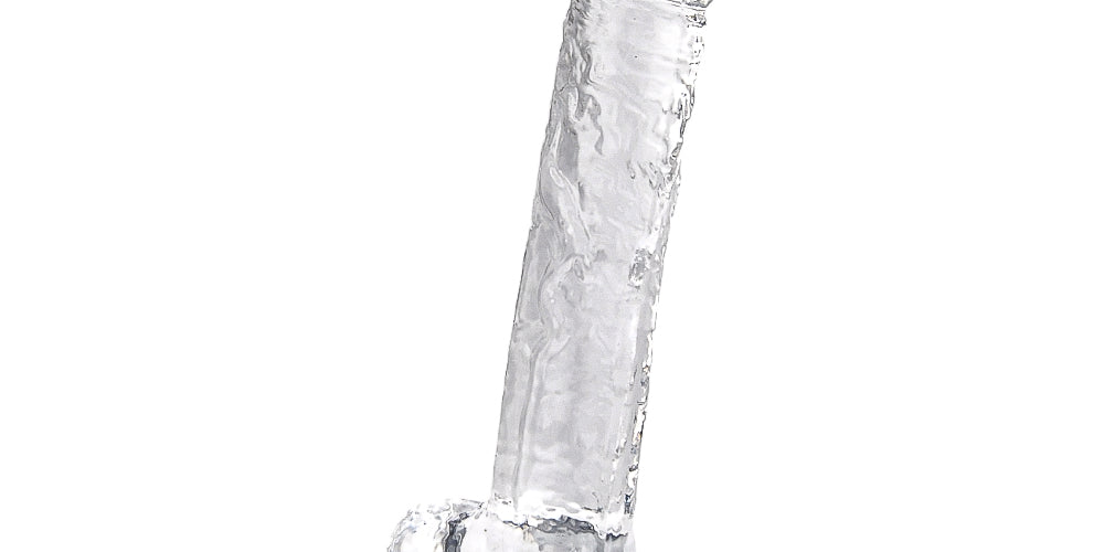 loving-joy-11-inch-dildo-with-balls-clear