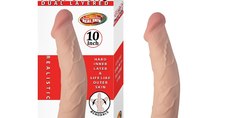 realcocks-dual-layer-bendable-dildo-10-inch-vanilla