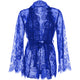 Leg Avenue Floral Lace Teddy and Robe Blue
