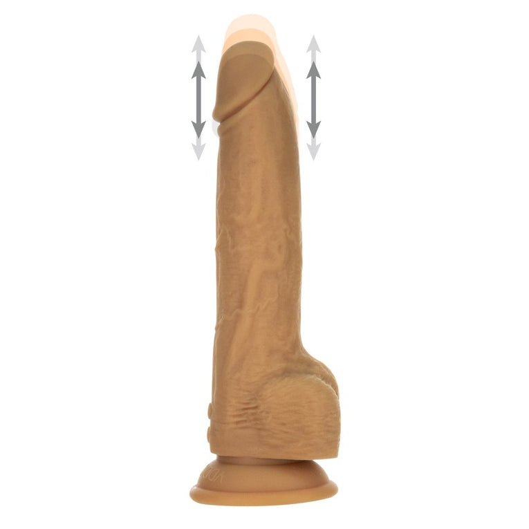Caramel 9 Inch Thrusting Dildo - Naked Attraction