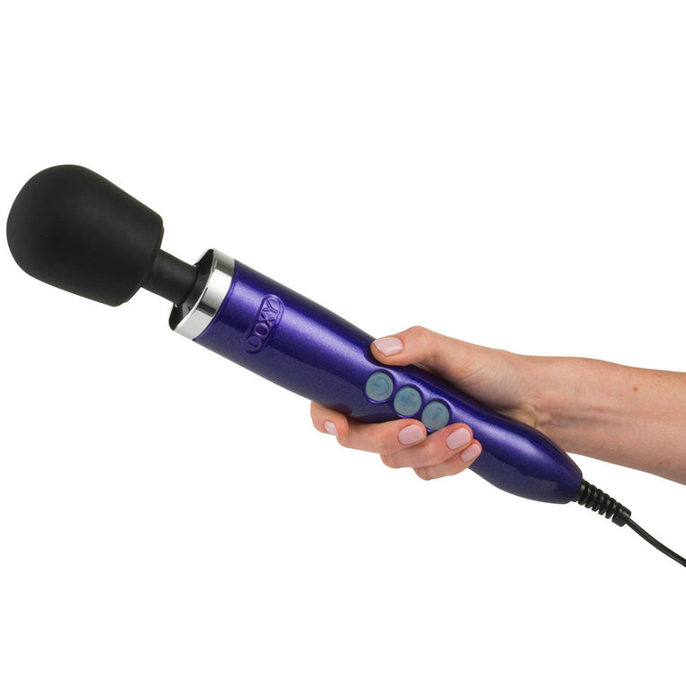 Purple Doxy Wand Massager with UK Plug in Die Cast