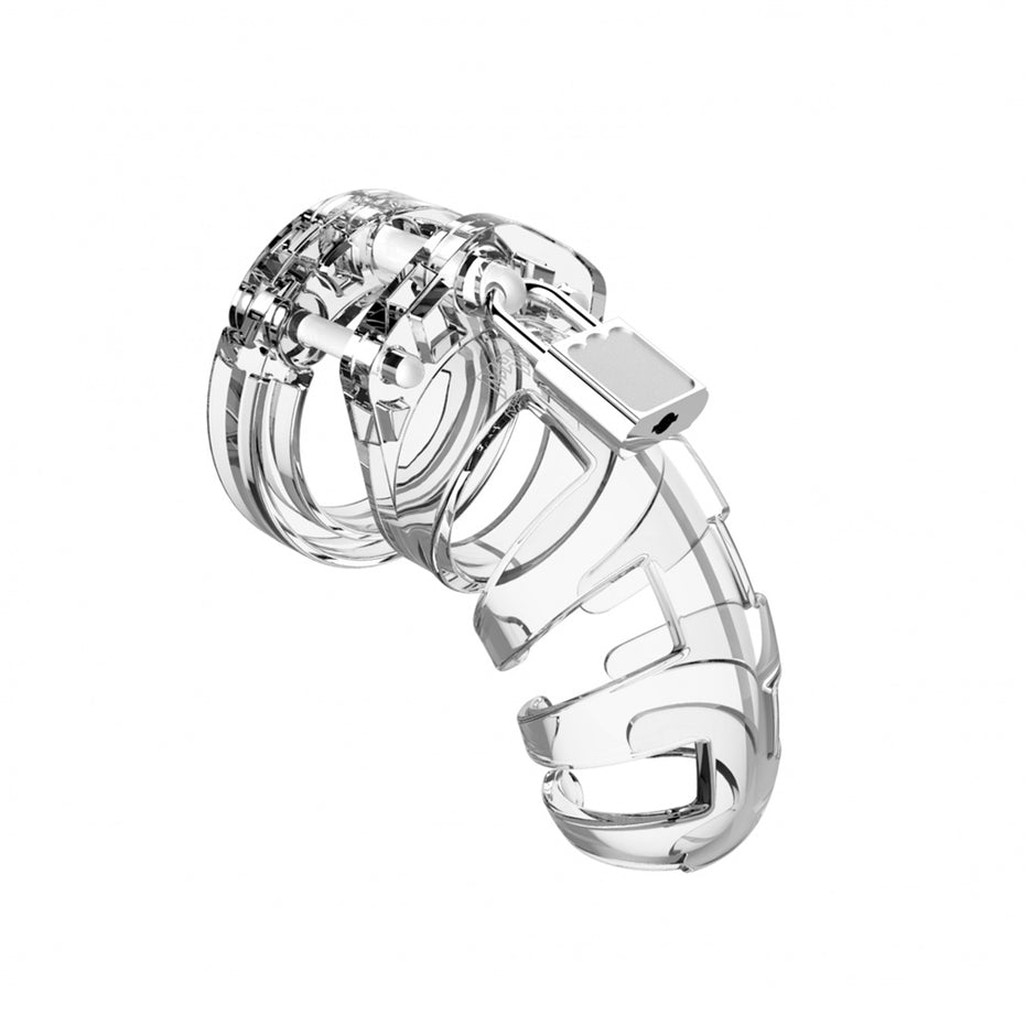 Clear Men's Chastity Cage - 3.5 Inch