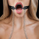 Ouch O Ring Gag With Nipple Clamps