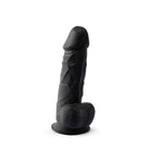 8-5-inch-realistic-silicone-dual-density-girthy-dildo-with-suction-cup-with-balls-black