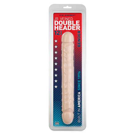 12-Inch Double-Ended Bendable Veined Dildo.