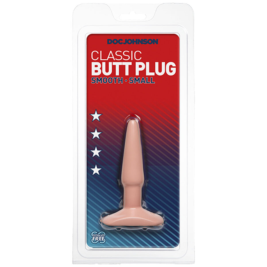 Small Pink Smooth Classic Butt Plug.