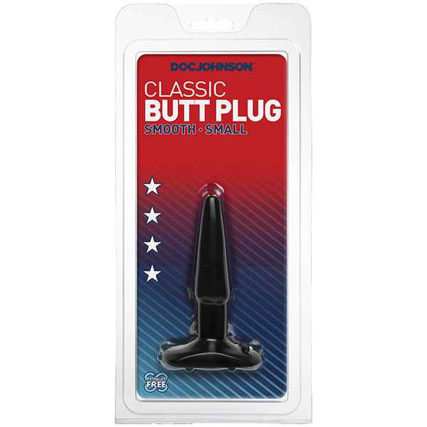Small Black Classic Smooth Plug.