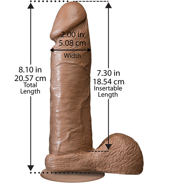 8 Flesh Brown Realistic Dildo - The Perfect Toy