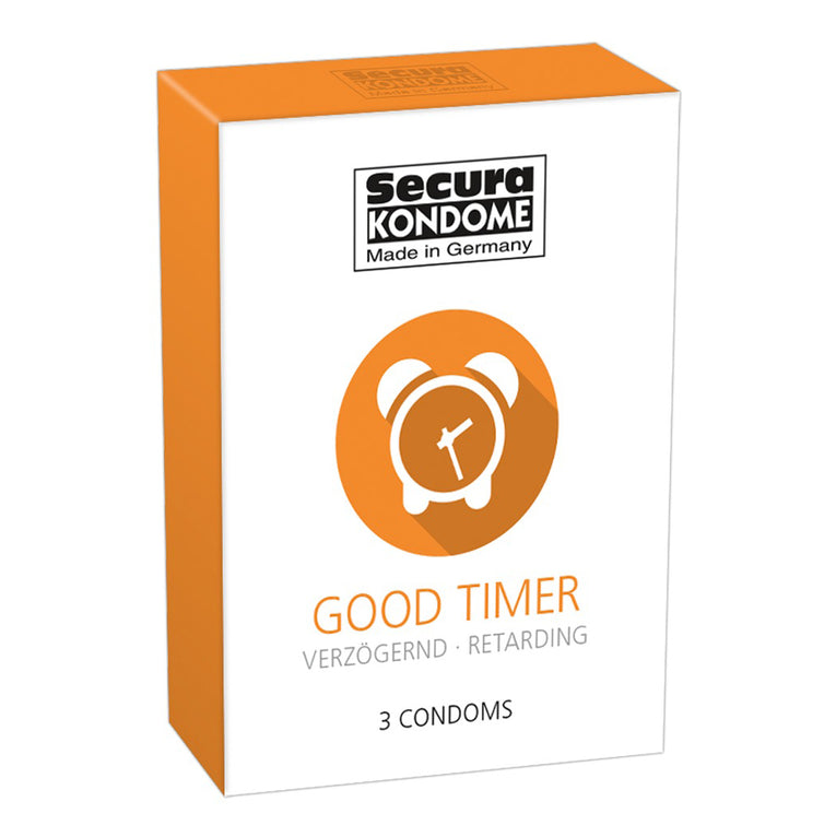 Secura Good Timer Delay Condoms - Pack of 3.