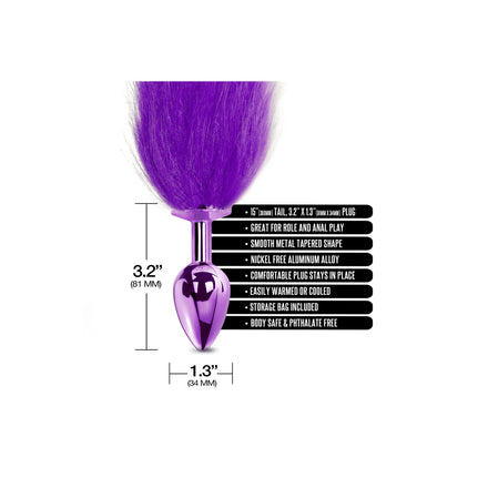 Purple Ombre Tail Nixie Metal Butt Plug