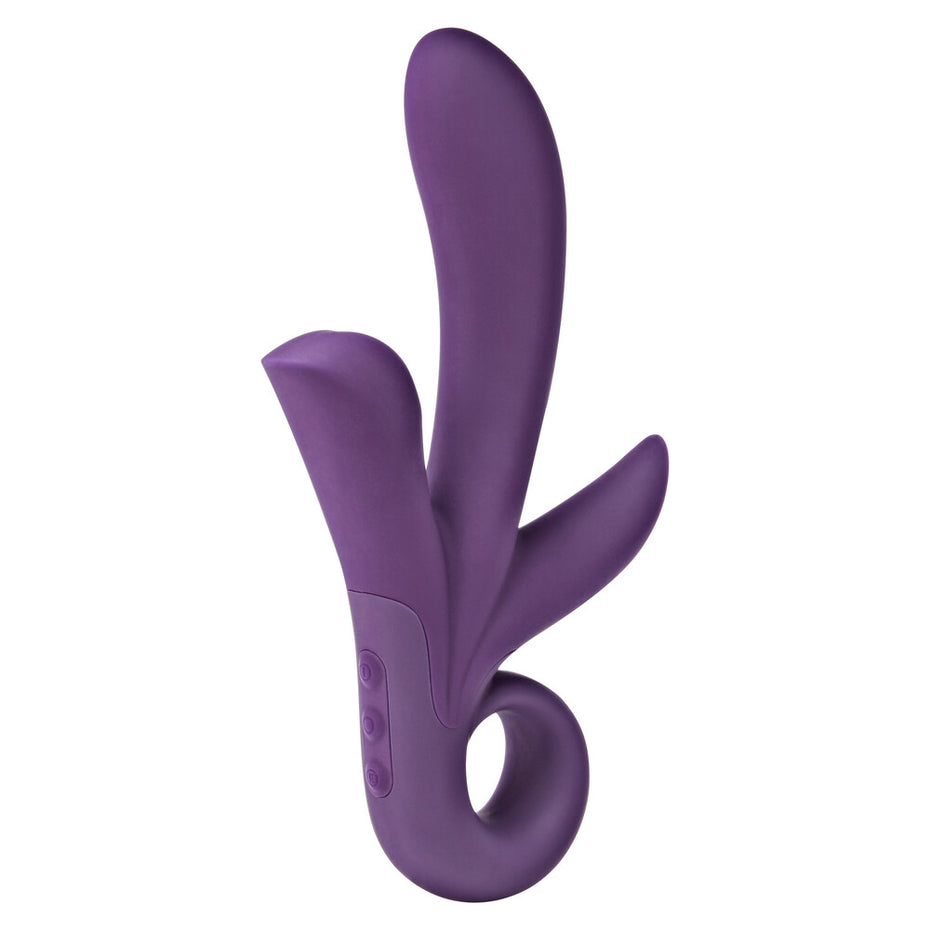 Purple ToyJoy Vibrator with Triple Stimulation.