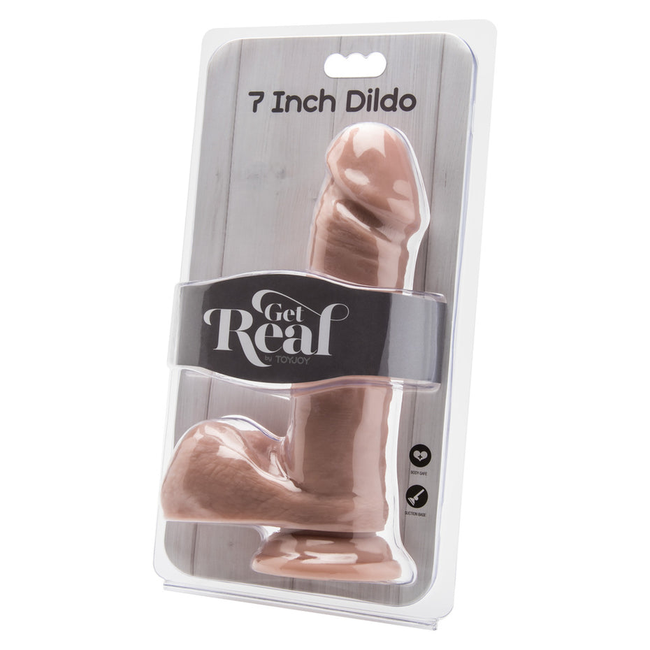 Pink Flesh ToyJoy 7 Inch Dong with Realistic Balls