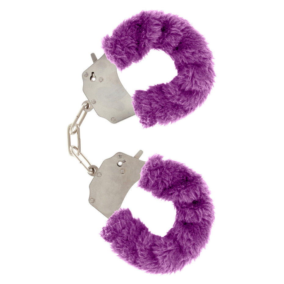 Purple Fur Wrist Cuffs by ToyJoy.