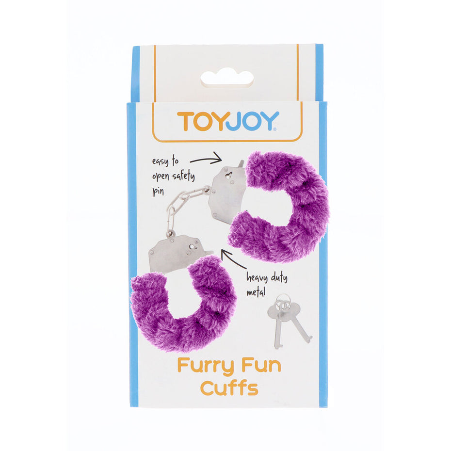 Purple Fur Wrist Cuffs by ToyJoy.