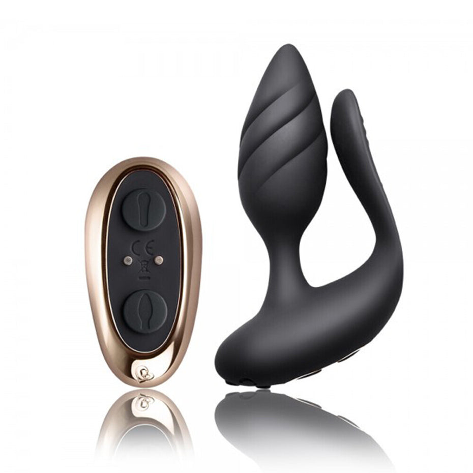 Cocktail Remote Control Vibe for Couples in Black by Rocks Off.