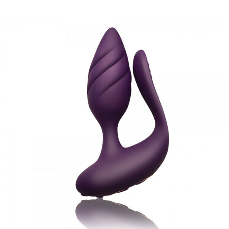 Purple Remote-Controlled Couples Vibrator by Rocks Off Cocktail.