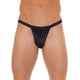 Black Men's G-String with pouch.