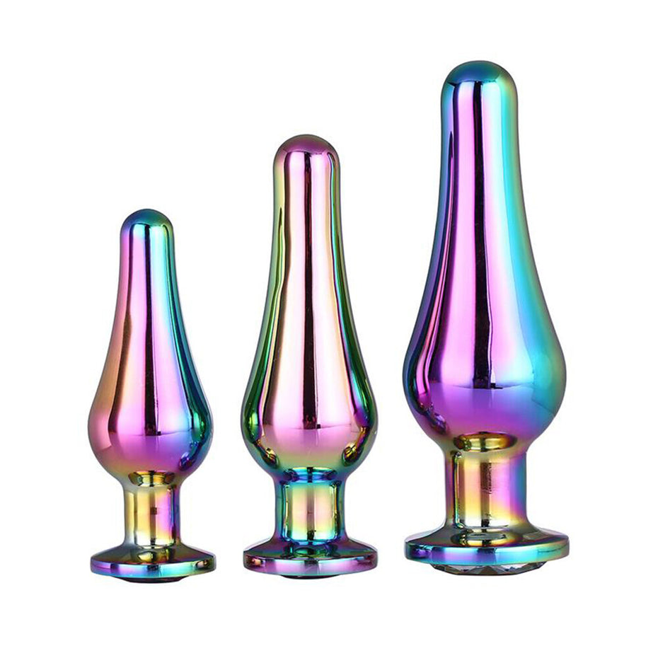 Colorful Set of Shiny Butt Plugs