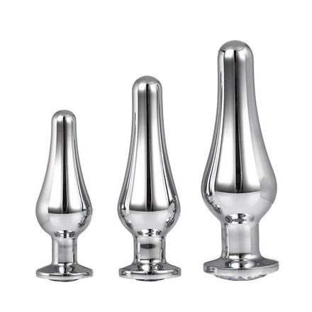 Set of Shimmering Silver Butt Plugs