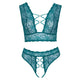 Cottelli Curves Bralette and Thong Set with Crotchless Design.