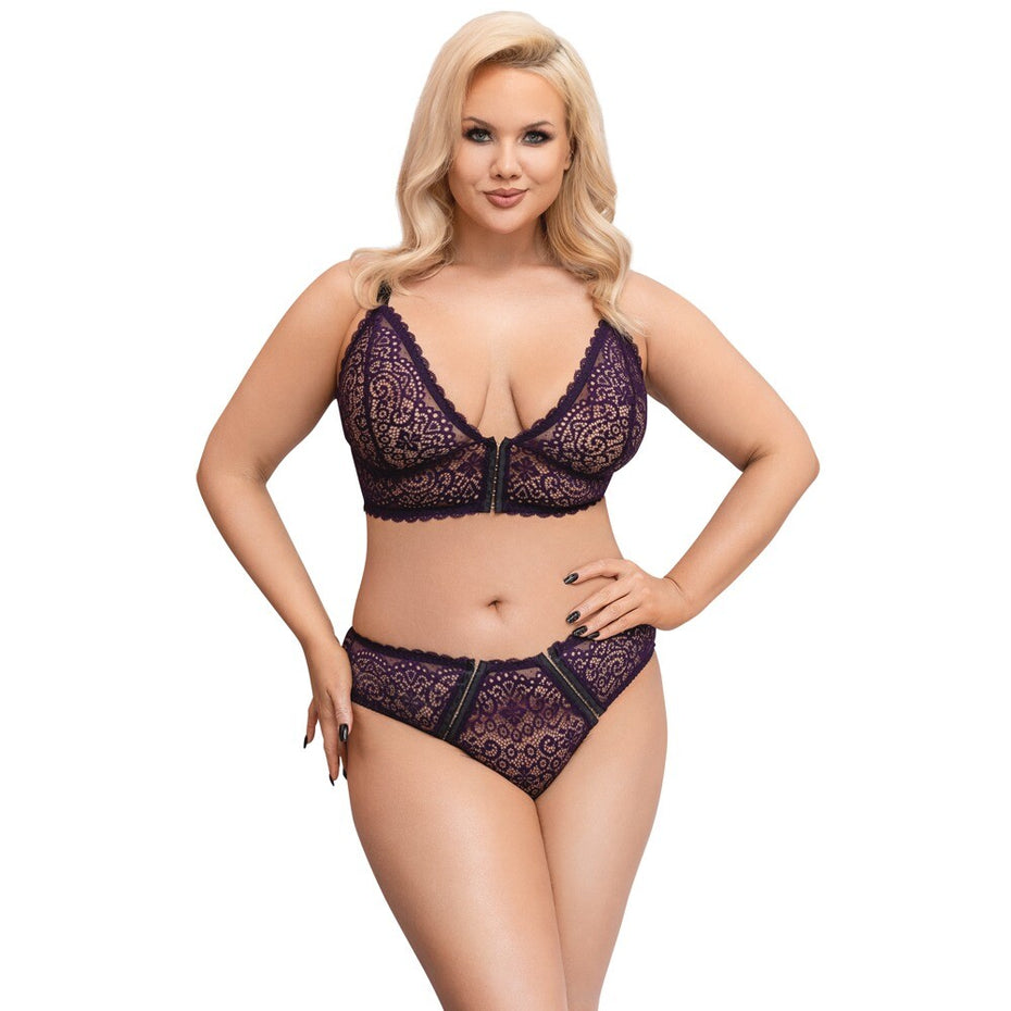 Lace Bralette and Brief Set by Cottelli Curves