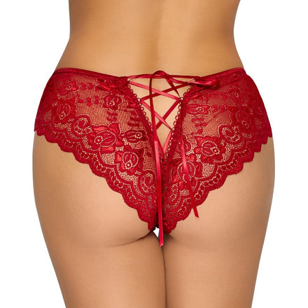 Red Crotchless Panty by Cottelli