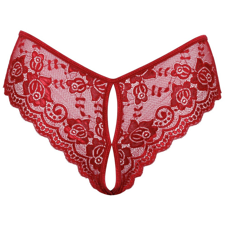 Red Crotchless Panty by Cottelli