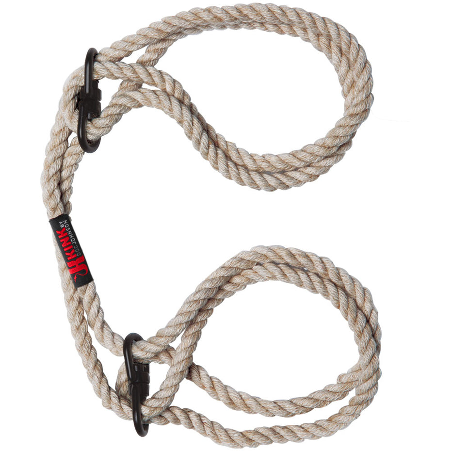 KINK Hemp Wrist/Ankle Cuffs for Hogtying and Binding - 6mm Thickness.