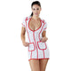 Red and white nurse costume by Cottelli Costumes.