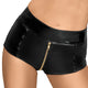 Black Zippered Short Shorts.