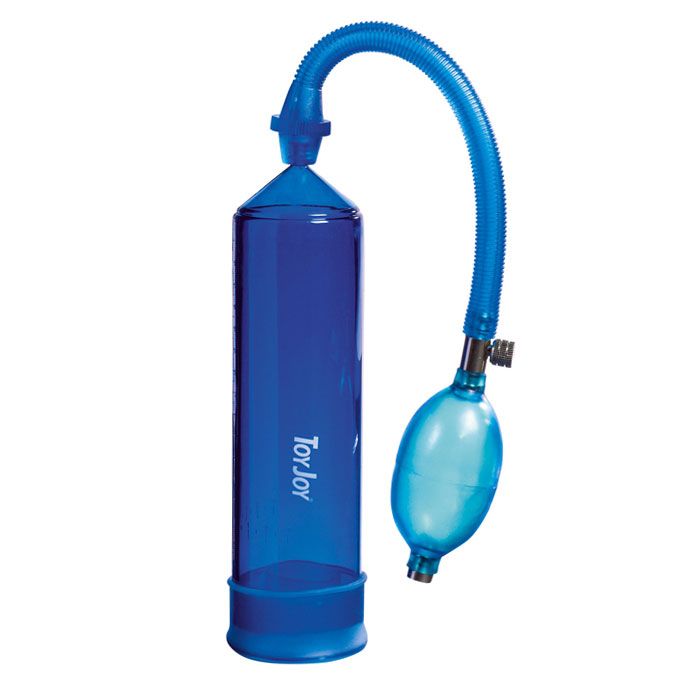 Blue Power Penis Pump for Rock Hard Stimulation by Toy Joy.
