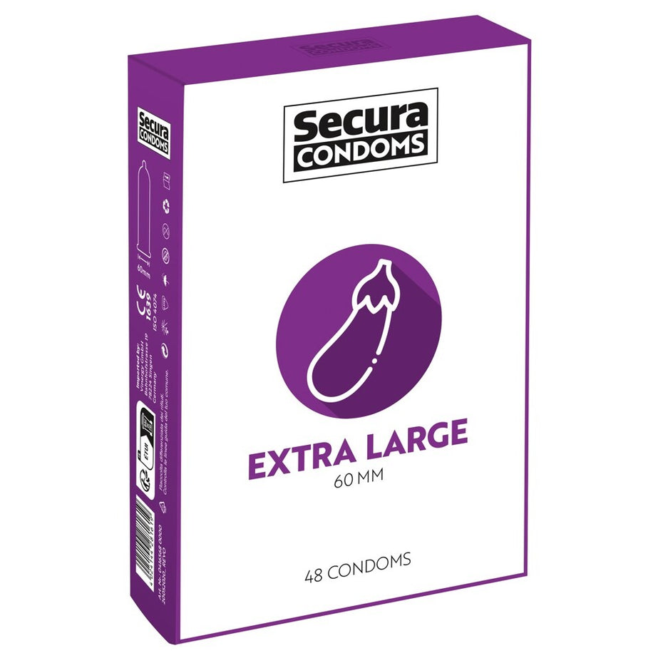 Secura Extra Large Condoms, Pack of 48