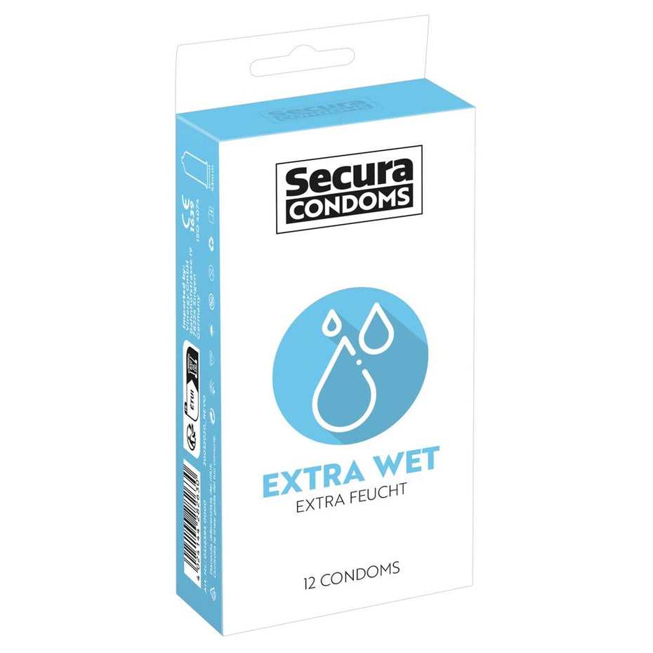 Secura Extra Wet Condoms - Pack of 12