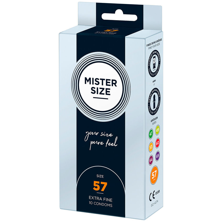 10 Pack Mister Size 57mm Pure Feel Condoms