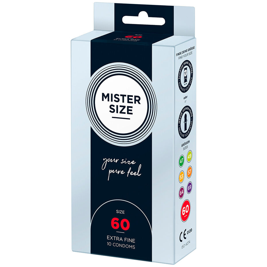 10 Pack of Mister Size 60mm Pure Feel Condoms for Your Comfort
