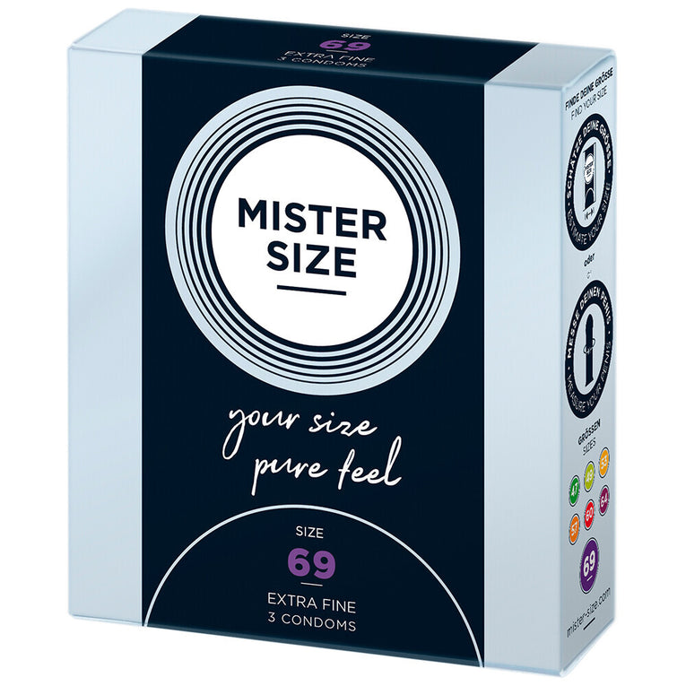 Mister Size 69mm Condoms - Pure Feel, 3 Pack