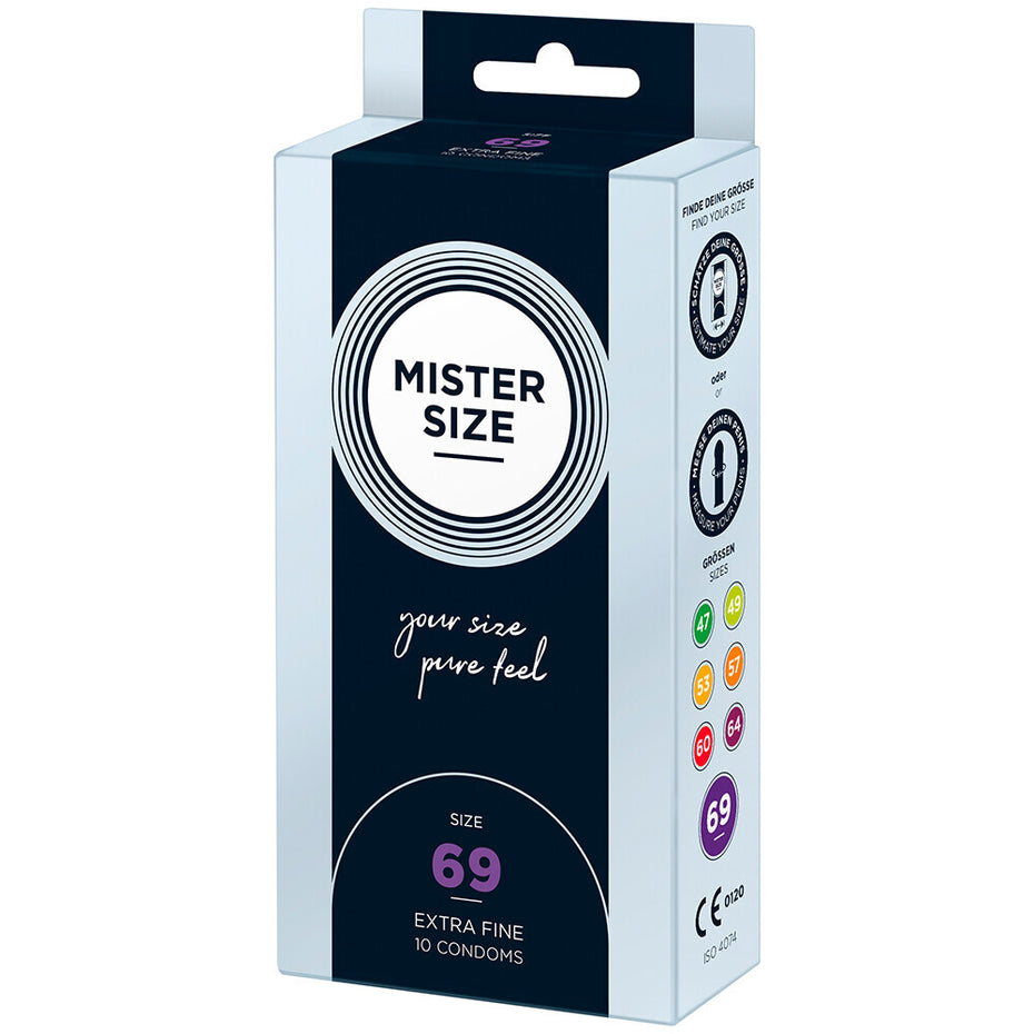 10 Pack Mister Size Pure Feel Condoms - 69mm