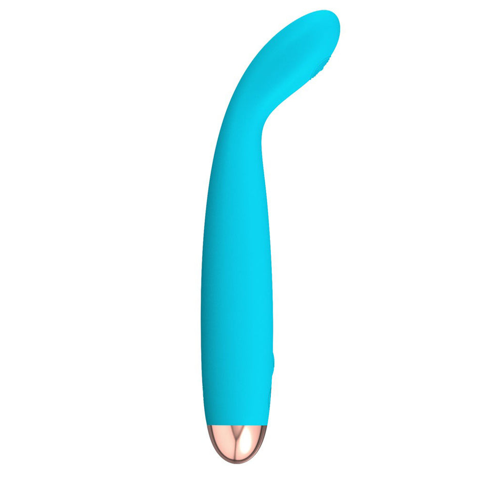 Silk Touch Mini Vibrator in Blue with USB Rechargeability