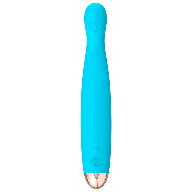 Silk Touch Mini Vibrator in Blue with USB Rechargeability