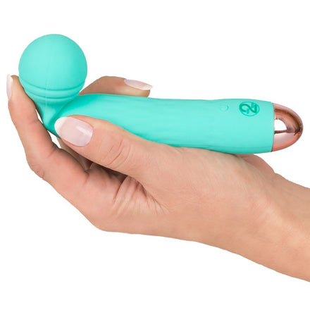 Green Rechargeable Mini Vibrator: Cuties Silk Touch.
