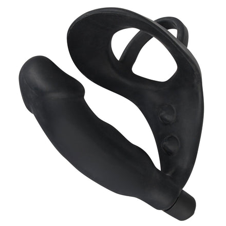 Vibrating Anal Plug with Black Cock Ring