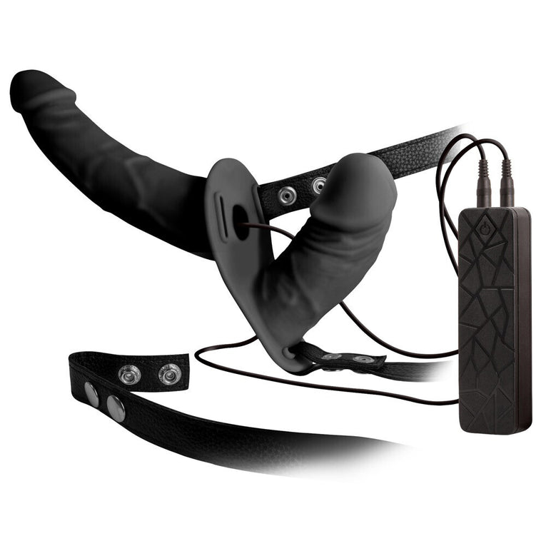 Harness-Compatible Vibrating Double Dildo
