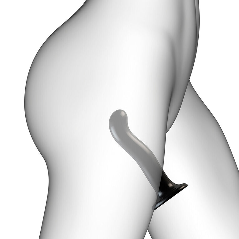 Medium Black Strap On Me Dildo for Prostate and G-Spot Stimulation