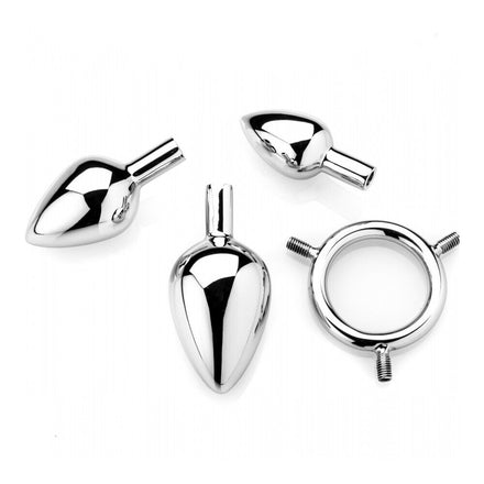 Set of 3 Pig Metal Butt Plugs for Play.