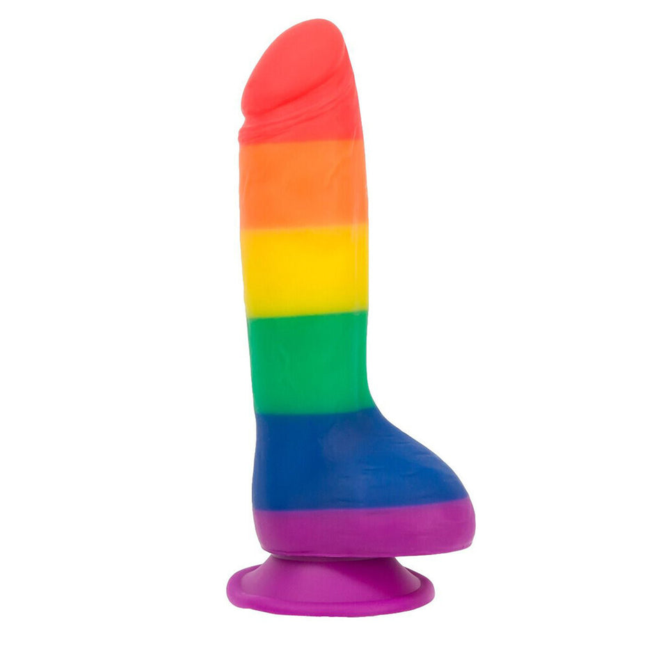 Justin Rainbow Dildo (8 inches) for Intimate Pleasure.
