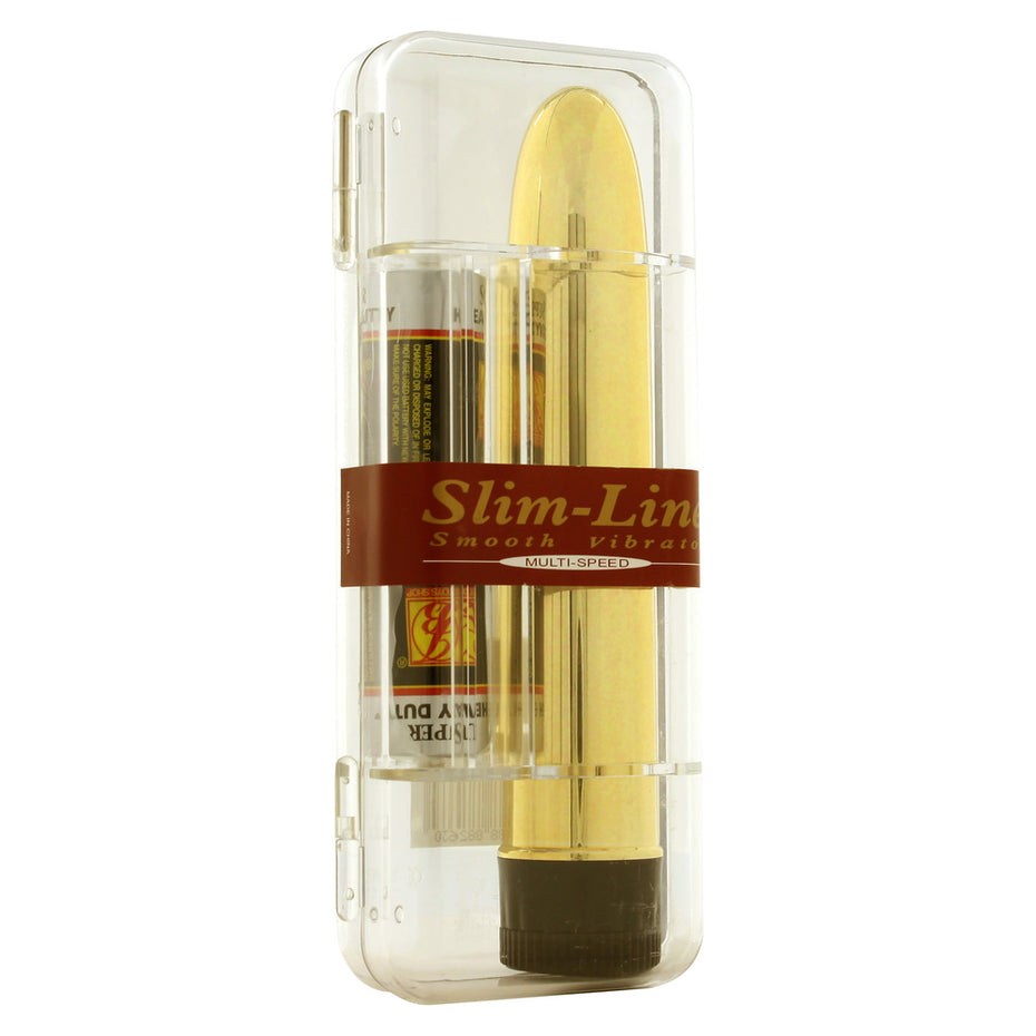 Gold Multi-Speed Slim Vibrator for Smooth Stimulation.