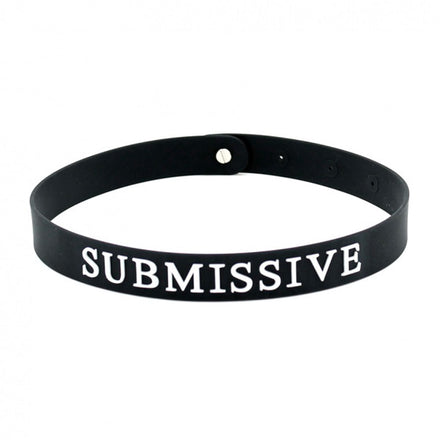 Submissive Collar in Black Silicone
