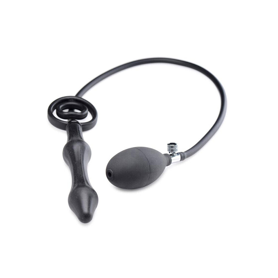 Inflatable Anal Plug with Cock Ring - Master Series Devils Rattle