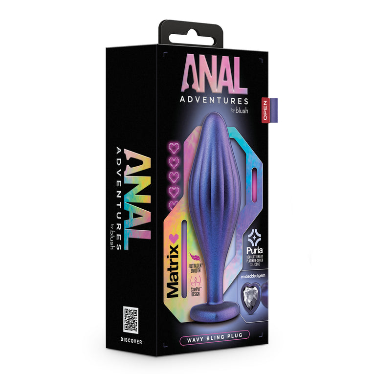 Wavy Bling Butt Plug for Anal Adventures.