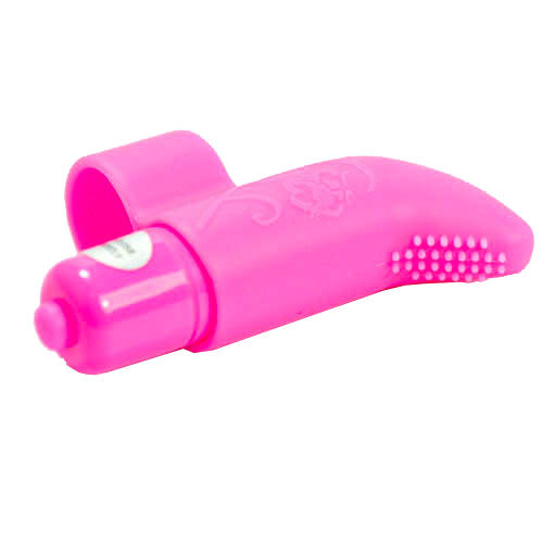 Compact Pink Vibrating Finger Toy.